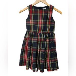 Crewcuts Red Black Tartan Plaid Sleeveless Holiday Dress Girls 8